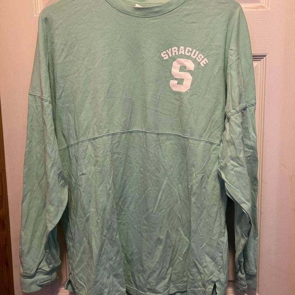 Gildan Women's Green and Blue Shirt